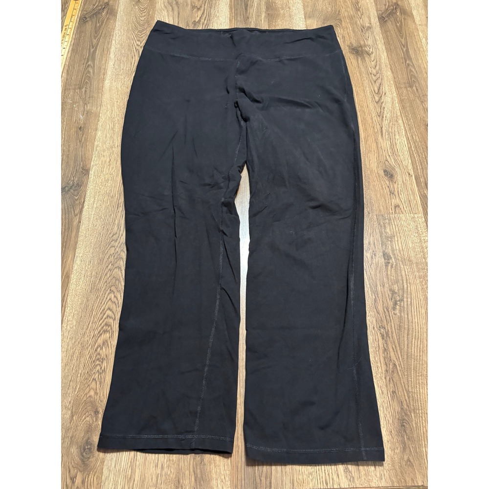 Athletic Works Pants Womens Size XXXL (22) Black Yoga Pants Dri-Works Stretch